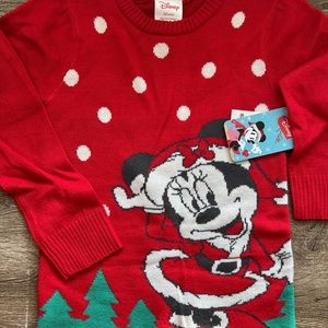 Disney Minnie Mouse Christmas Sweater Dress.  NWT.